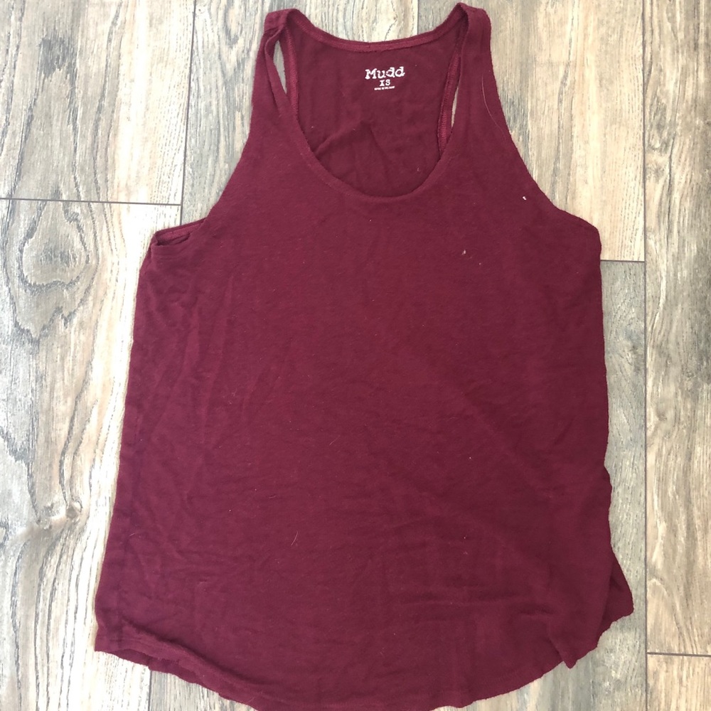 Maroon racer back tank